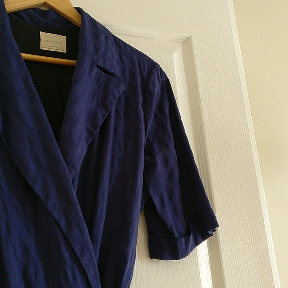 Zara navy duster/trench dress EUC - Picture 4 of 16